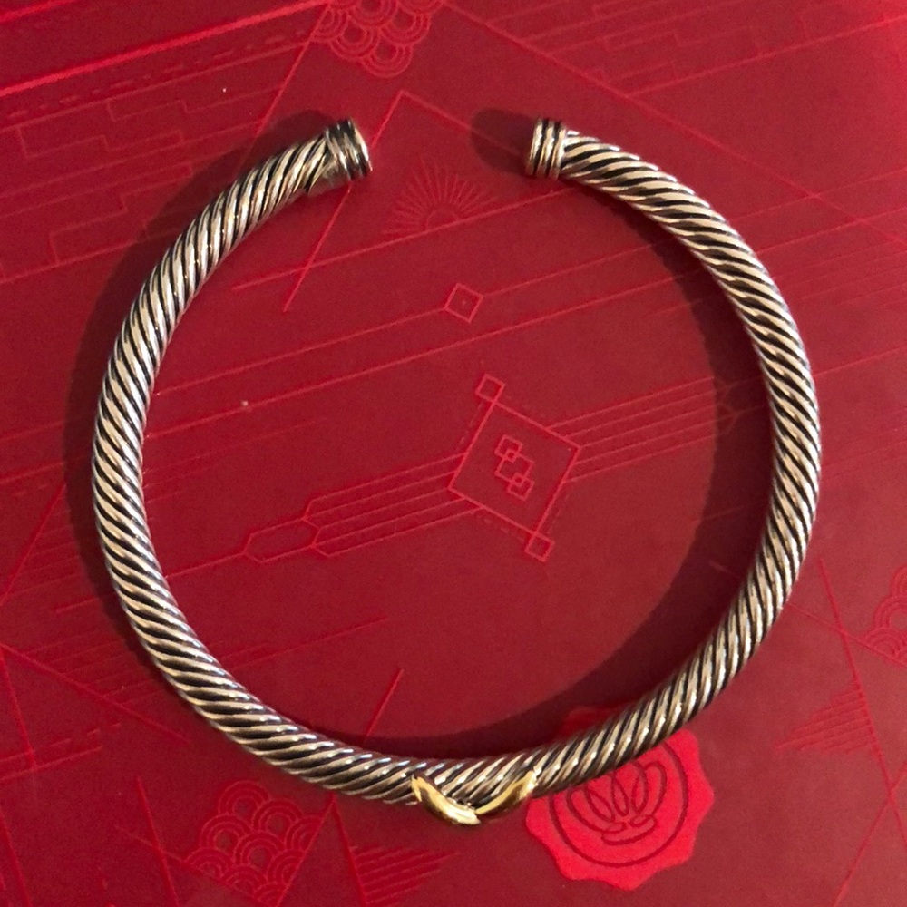 NWT David Yurman X Bracelet with 14K Gold - Small - Picture 2 of 6